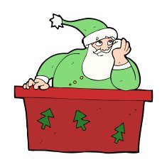 cartoon bored santa claus N11
