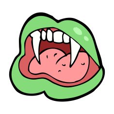 Cartoon Vampire Lips N32