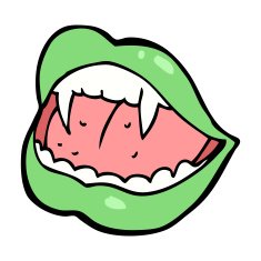 Cartoon Vampire Lips N33