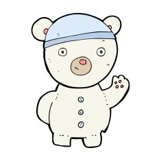 Cartoon Polar Bear Cub N61