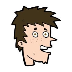 cartoon happy boy face N52