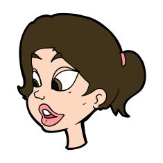 cartoon friendly woman N73