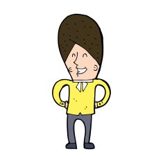cartoon happy man N504