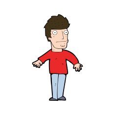 cartoon worried man N110