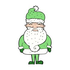 cartoon grumpy santa claus N11