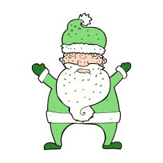 cartoon ugly santa claus N11