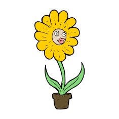 cartoon flower N447