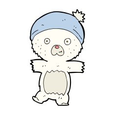 cartoon cute polar bear N56