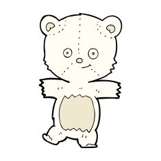 cartoon cute polar bear N57