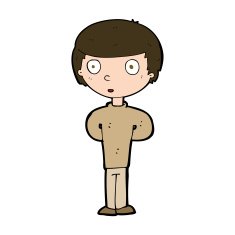 cartoon curious boy N42