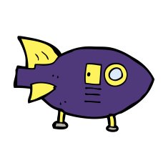 Cartoon Space Rocket N57