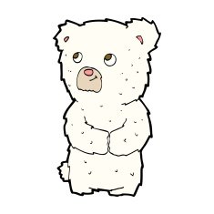 Cartoon Polar Bear Cub N65