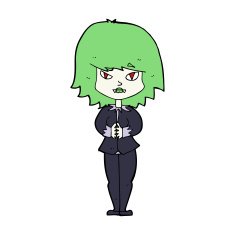 cartoon vampire woman N12