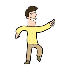 cartoon grinning man N94
