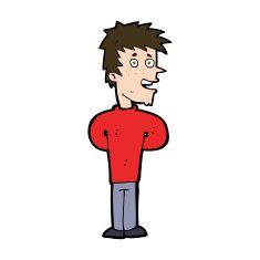 cartoon happy man N505