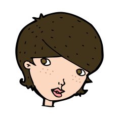 cartoon friendly woman N74