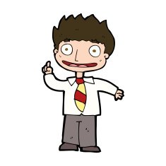 cartoon man with idea N160