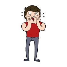 cartoon gasping man N13