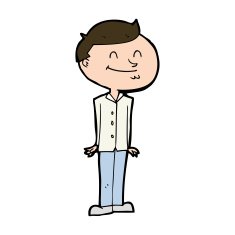 cartoon smiling man N30