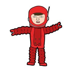 Cartoon Astronaut N143