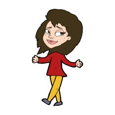 stress free woman cartoon N12