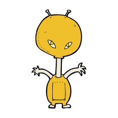 cartoon space alien N71