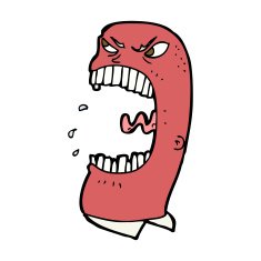 cartoon furious man shouting N10