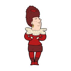 cartoon aristocratic woman N11