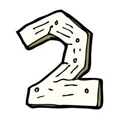 cartoon wooden number N55