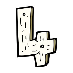cartoon wooden number N58