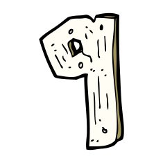 cartoon wooden number N59