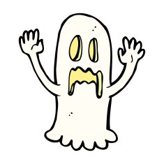 cartoon spooky ghost N92