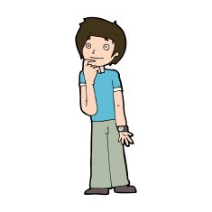 cartoon boy wondering N10