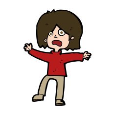 cartoon unhappy person N11