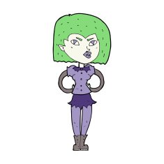 Cartoon Vampire Girl N253