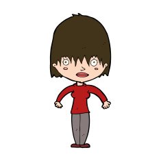 cartoon woman staring N33