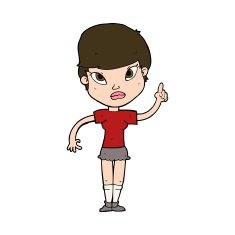 cartoon woman with idea N275