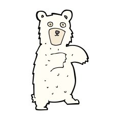 Cartoon Polar Bear N106