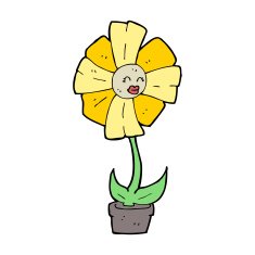 cartoon flower N448