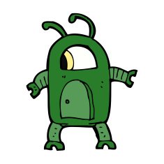 cartoon alien robot N22