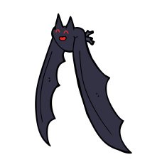 cartoon flying bat N7