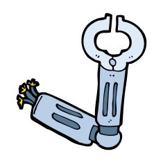 Cartoon Robot Arm N33