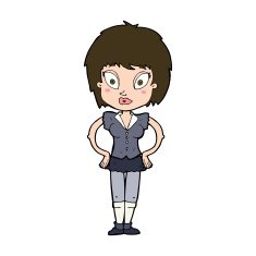 cartoon pretty girl N111