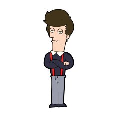 cartoon bored man N39