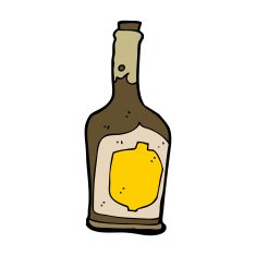 cartoon bottle of rum N11