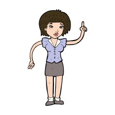 cartoon woman with idea N276