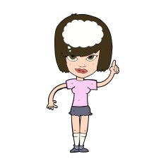 cartoon woman with idea N277
