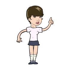 cartoon woman with idea N278