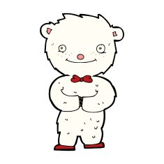 cartoon little polar bear N12