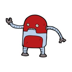 Funny Cartoon Robot N54